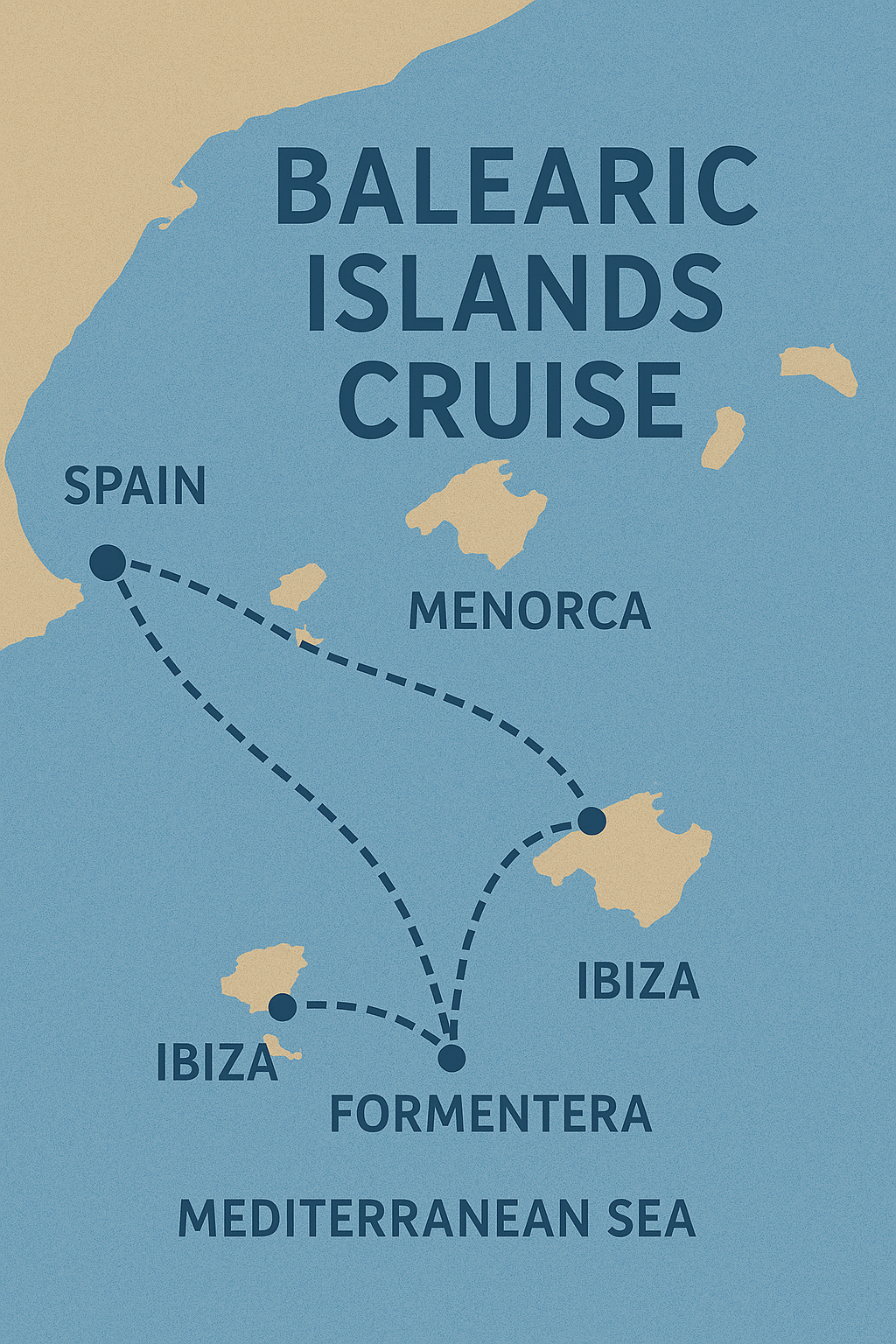 Balearic Islands itinerary map luxury dinner show Marina Ibiza yacht charter nightlife